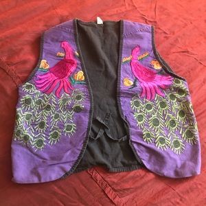 Embroidered hippy vest